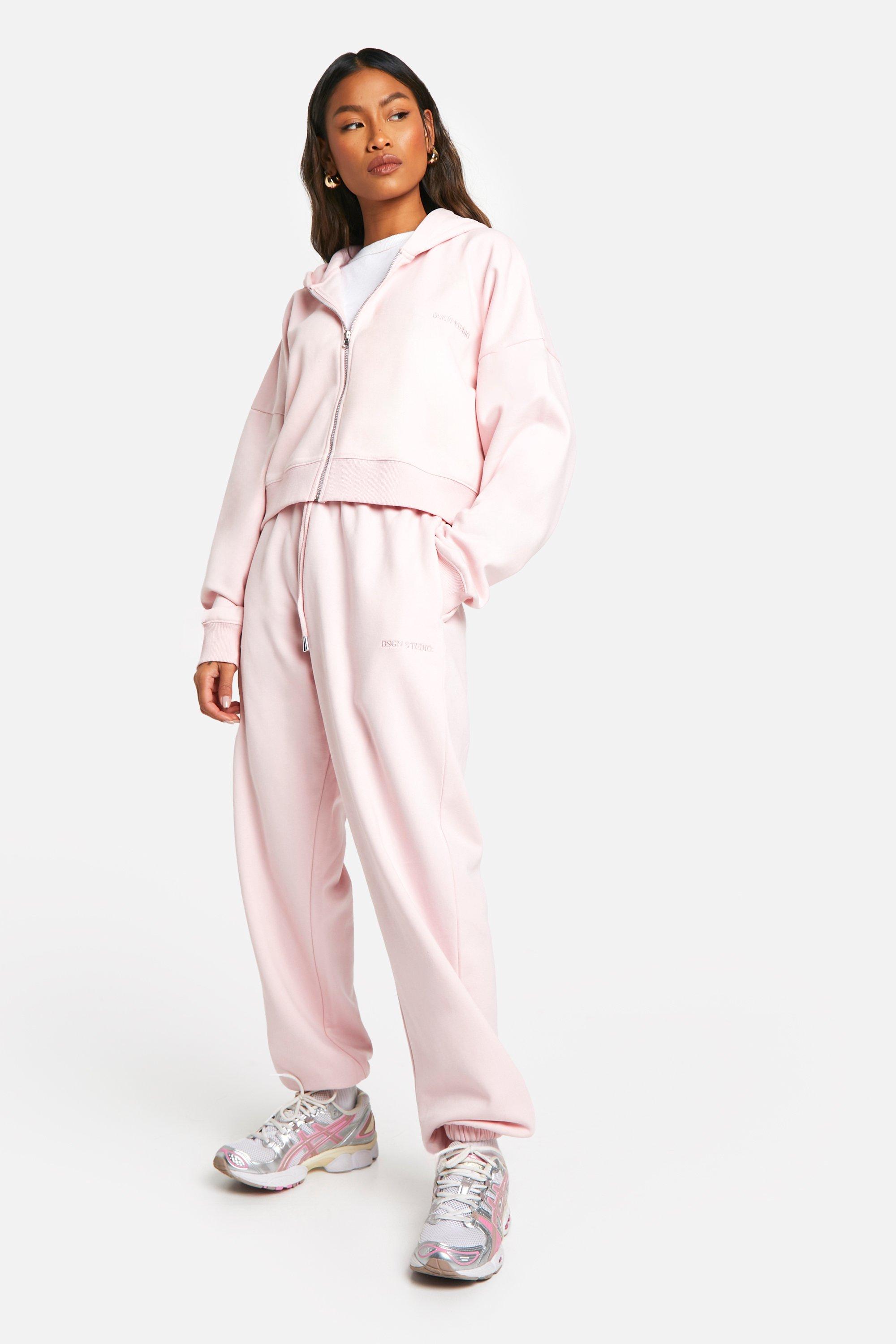 Womens Dsgn Studio Embroidered Cuffed Oversized Jogger - Pink - Xs, Pink